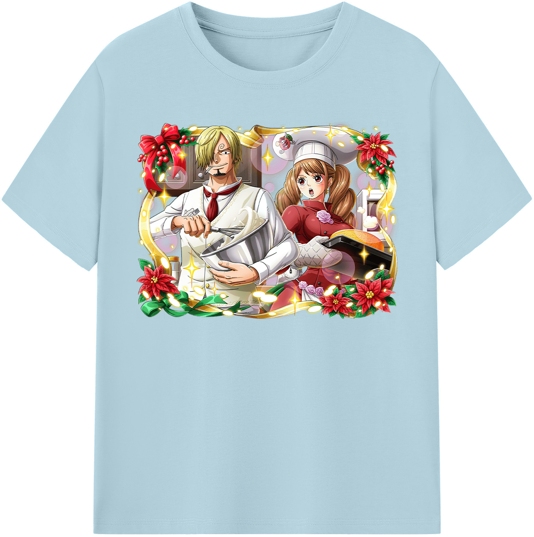 ワンピース サンジ ONE PIECE Sanji 綿100％半袖Tシャツ（フロントプリント）